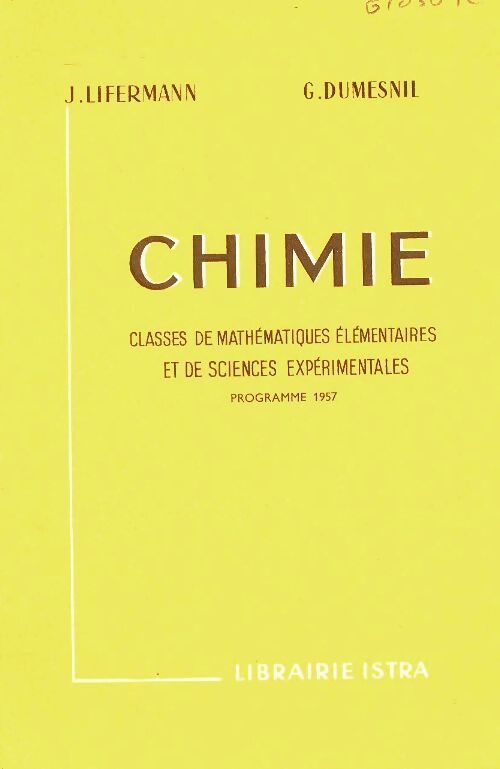 Chimie. Classes de mathematiques et de sciences experimentales - Collectif - Livre