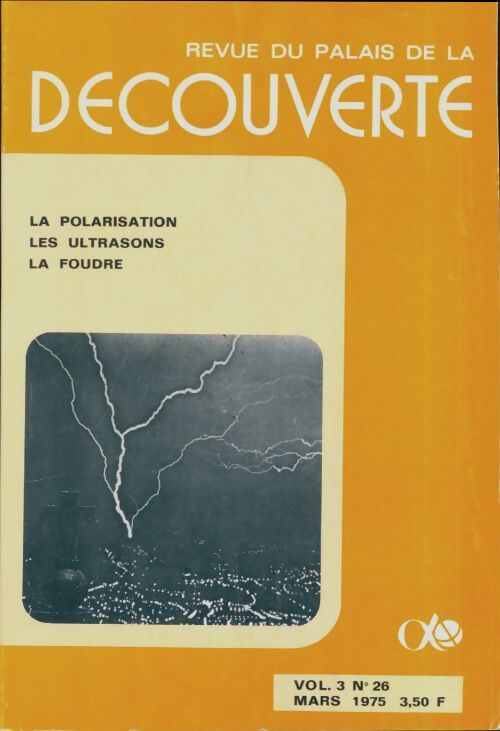 Revue du palais de la découverte vol 3 n°26 - Collectif - Livre