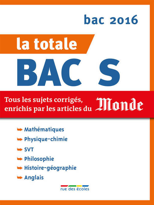La totale Bac S 2016 - Collectif - Livre