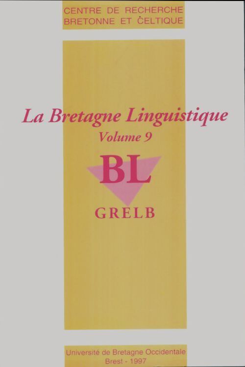 La Bretagne linguisitique Tome IX - Collectif - Livre