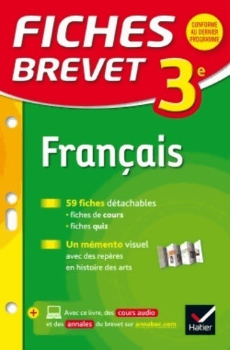 Fiches Brevet Français - Jacques Dauvin - Livre