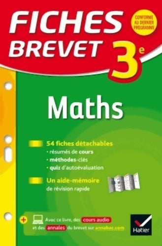Fiches Brevet mathématiques - Bernard Demeillers - Livre