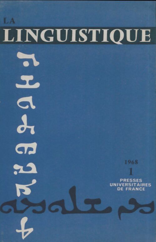 La linguistique n°1/1968 - Collectif - Livre