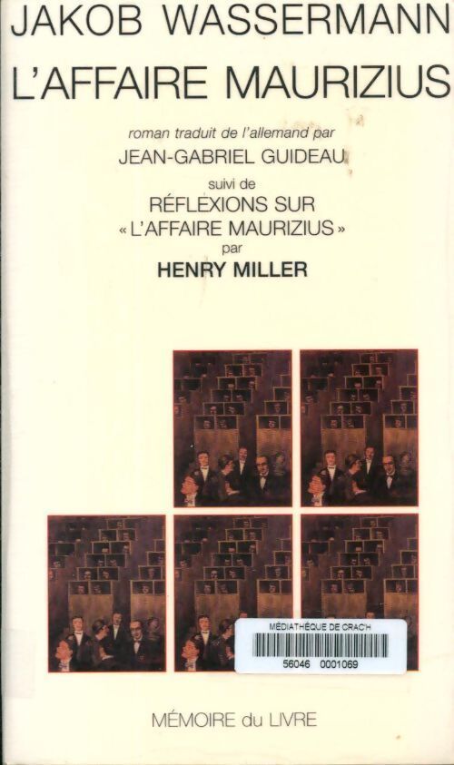 L'affaire Maurizius - Jakob Wassermann - Livre