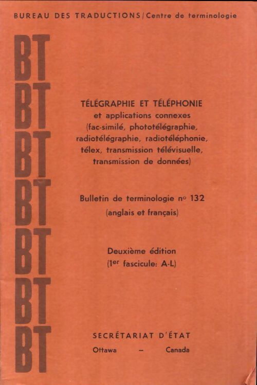 Bureau des traductions n°132 1er fascicule (A-L) - Collectif - Livre