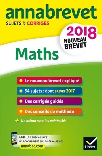Maths 3e. Sujets et corrigés 2018 - Emmanuelle Michaud - Livre