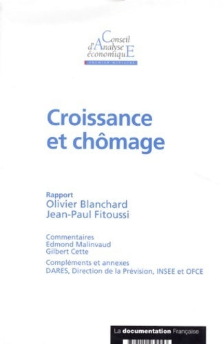 Croissance et chômage - Jean-Paul Fitoussi - Livre