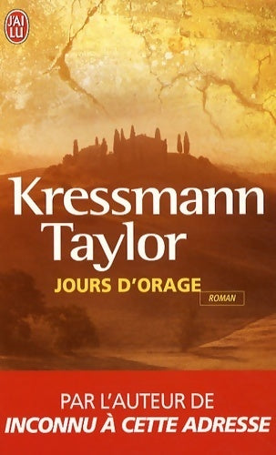 Jours d'orage - Kressmann Taylor - Livre