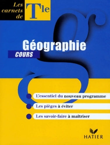 Géographie Terminale carnet de cours - Christian Barret - Livre