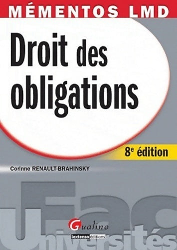 Droit des obligations - Corinne Renault-Brahinsky - Livre