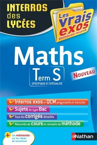 Maths Terminale S - Anne Crouzier - Livre