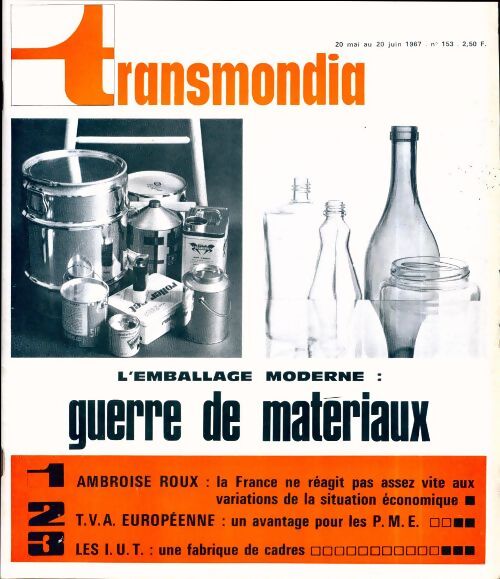 Transmondia n°153 : L'emballage morderne : Guerre de matériaux - Collectif - Livre