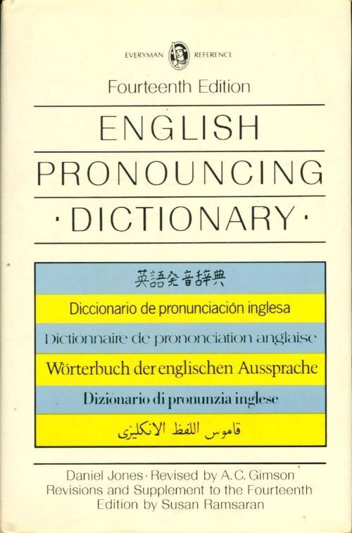 English pronouncing dictionary - Daniel Jones - Livre