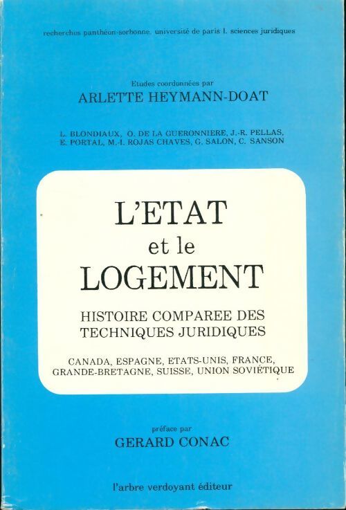 L'état et le logement - Arlette Heymann-Doat - Livre