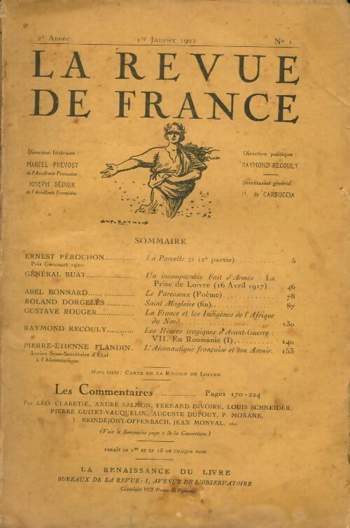 La revue de France 1ère année n°1 - Collectif - Livre