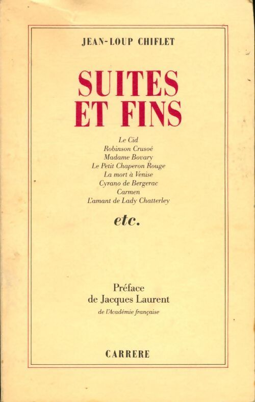 ...Suites et fins - Jean-Loup Chiflet - Livre