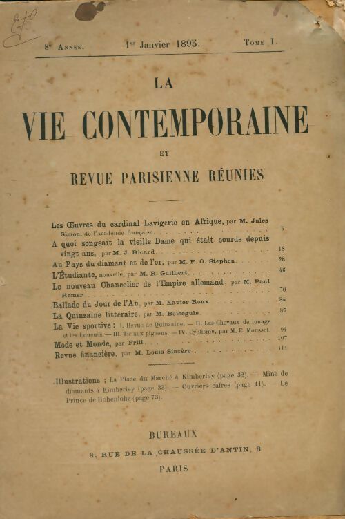 La vie contemporaine 8e année Tome I - Collectif - Livre