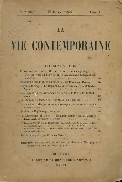La vie contemporaine 7e année Tome I - Collectif - Livre