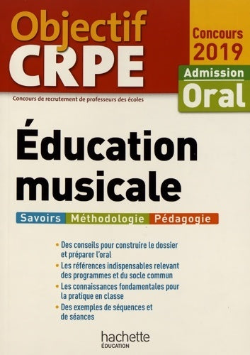 Éducation musicale Oral 2019 - Sandrine David - Livre