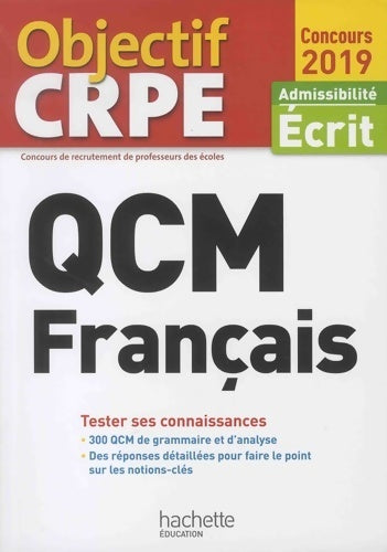 QCM français Admissibilité écrit 2019 - Collectif - Livre