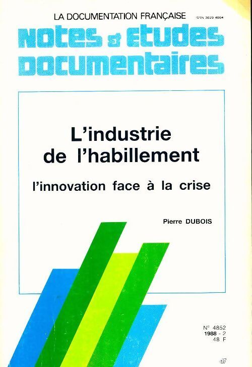 L'industrie de l'habillement - Pierre Dubois - Livre