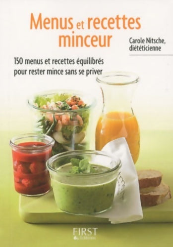 Le petit livres des menus minceur - Carole Nitsche - Livre
