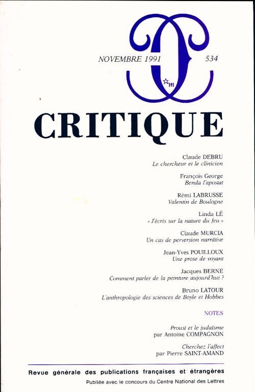 Critique n°534 - Collectif - Livre
