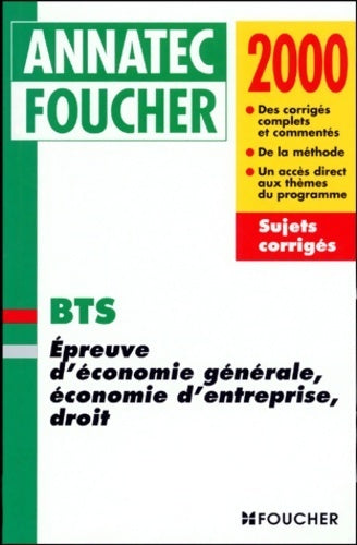 Economie droit BTS 2000 - M. Lévêque - Livre
