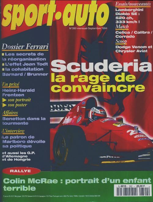 Sport-auto n°392 : Scuderia, la rage de convaincre - Collectif - Livre
