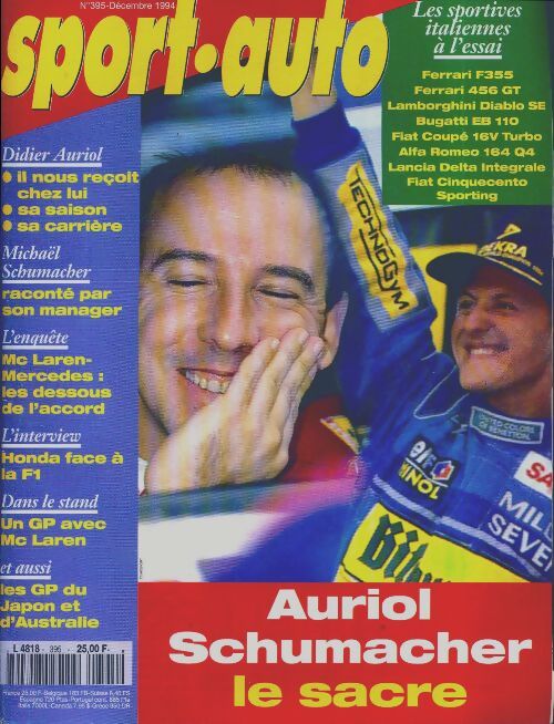 Sport-auto n°395 : Auriol / Schumacher, le sacre - Collectif - Livre