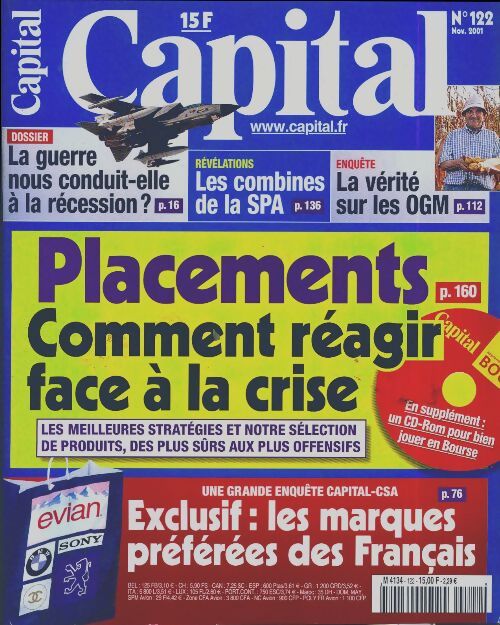 Capital n°122 : Placements : comment réagir face à la crise - Collectif - Livre