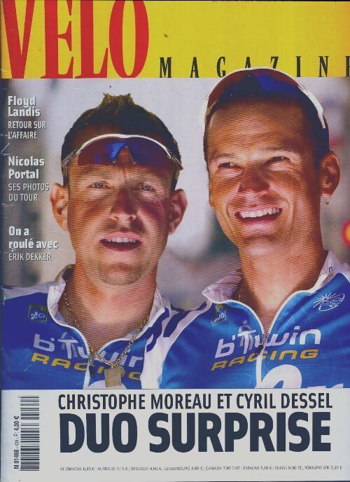 Vélo magazine n°434 : Christophe Moreau et Cyril Dessel - Collectif - Livre