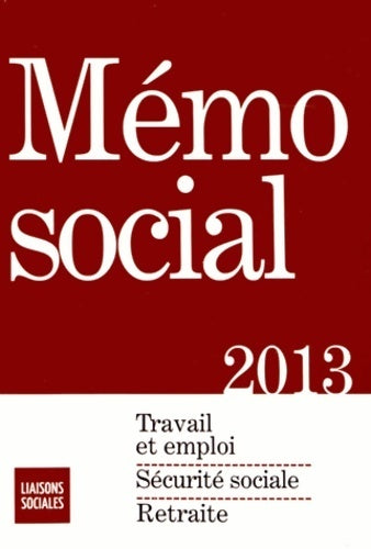Mémo social 2013 - Collectif - Livre