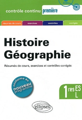 Histoire géographie 1re ES, L, S - Gilles Martinez - Livre