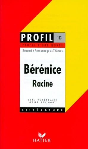Bérénice - Jean Racine - Livre