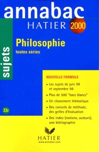 Philosophie toutes séries sujets 2000 - G. Bigot - Livre