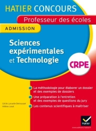 Sciences expérimentales et technologies. Concours professeur des écoles - Cécile Laruelle-Detroussel - Livre