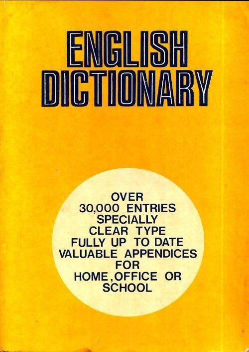 English dictionary - Collectif - Livre