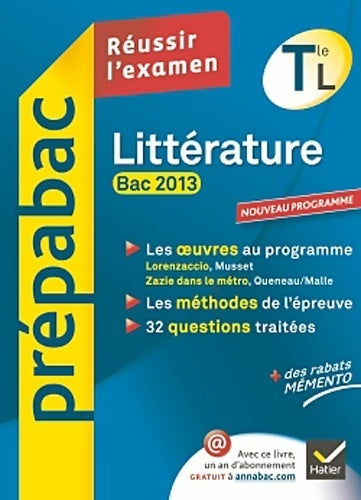 Littérature Terminale L 2013 - Brigitte Wagneur Gavalda - Livre