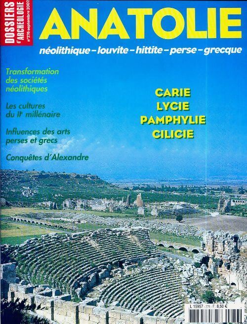 Les dossiers d'archéologie n°276 : Anatolie - Collectif - Livre