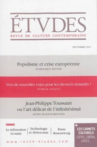 Etudes n°4203 - Collectif - Livre
