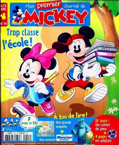 Mon premier journal de Mickey n°14 : Trop classe l'école ! - Collectif - Livre