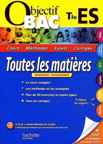 Toutes les matières Terminale ES - Collectif - Livre