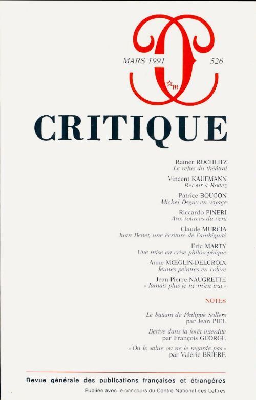 Critique n°526 - Collectif - Livre