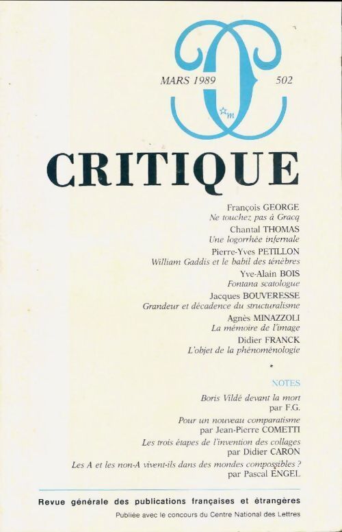 Critique n°502 - Collectif - Livre