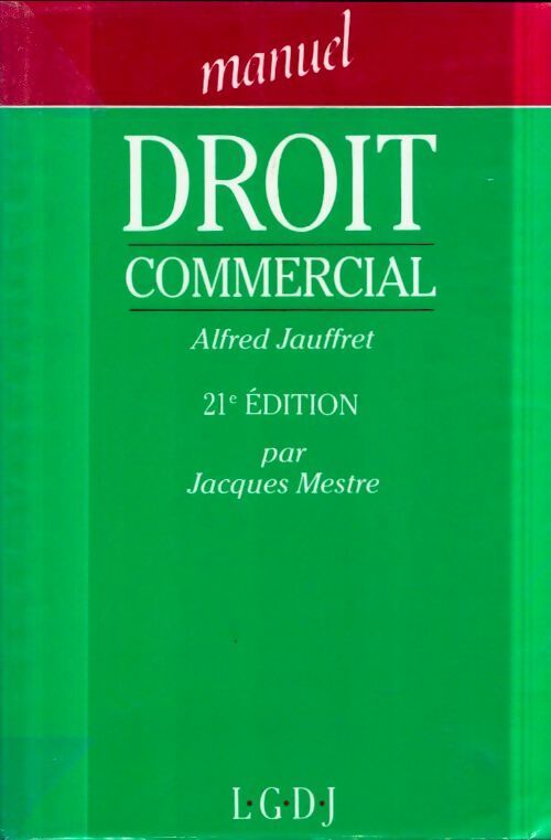 Droit commercial - Jacques Mestre - Livre